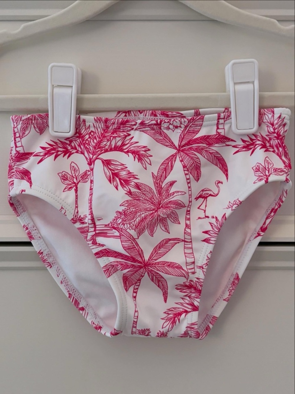 ❌SOLD❌ EUC Janie and Jack Pink Tropical Toile 2 Piece Swimsuit Size 18-24 Months - Picture 3 of 4